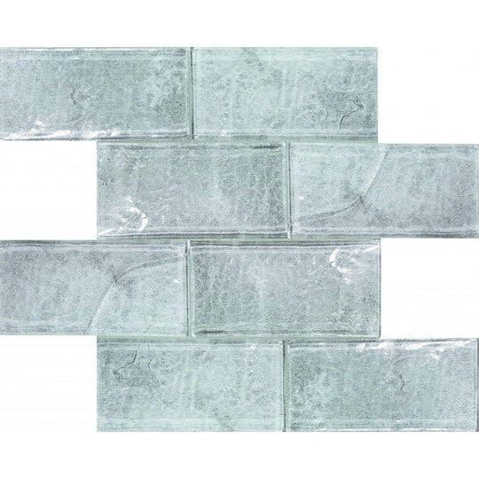Tesoro 11.75" x 11.75" Revere Interlocking 3x6" Convex Glass Mosaic