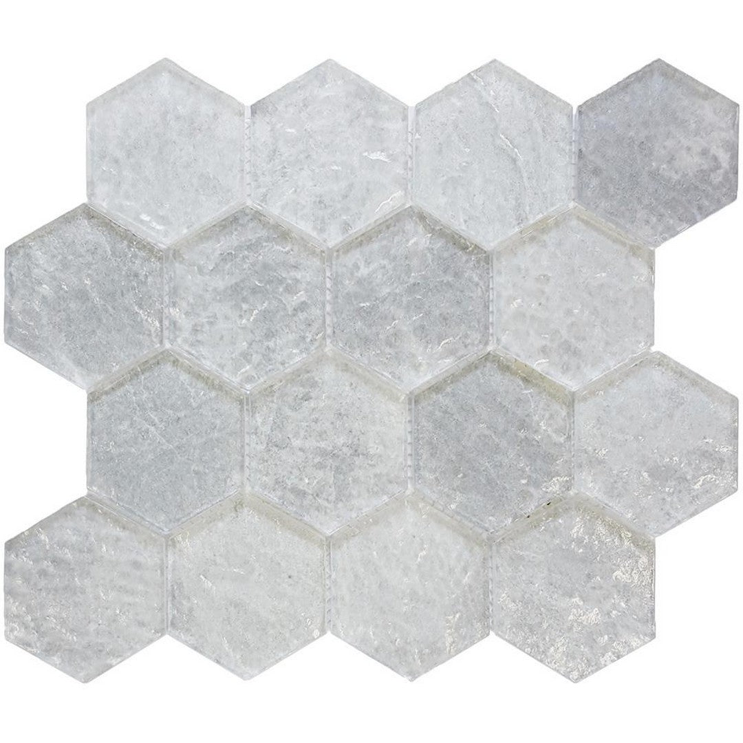 Tesoro 10.25" x 11.75" Revere Interlocking 3" Hexagon Glass Mosaic