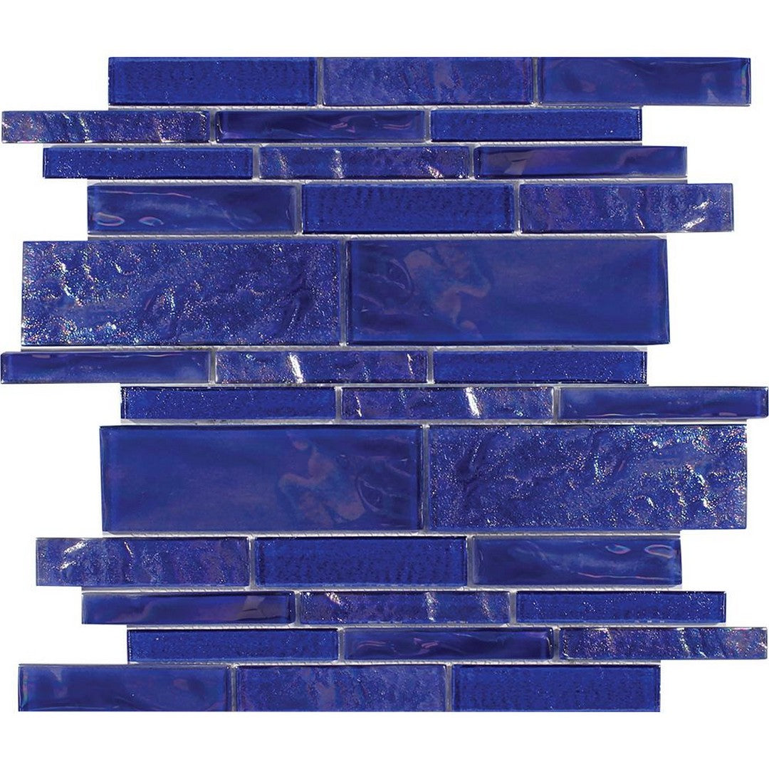 Tesoro 11.75" x 11.75" Treasure Interlocking Linear Glass Mosaic