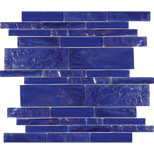 Tesoro 11.75" x 11.75" Treasure Interlocking Linear Glass Mosaic