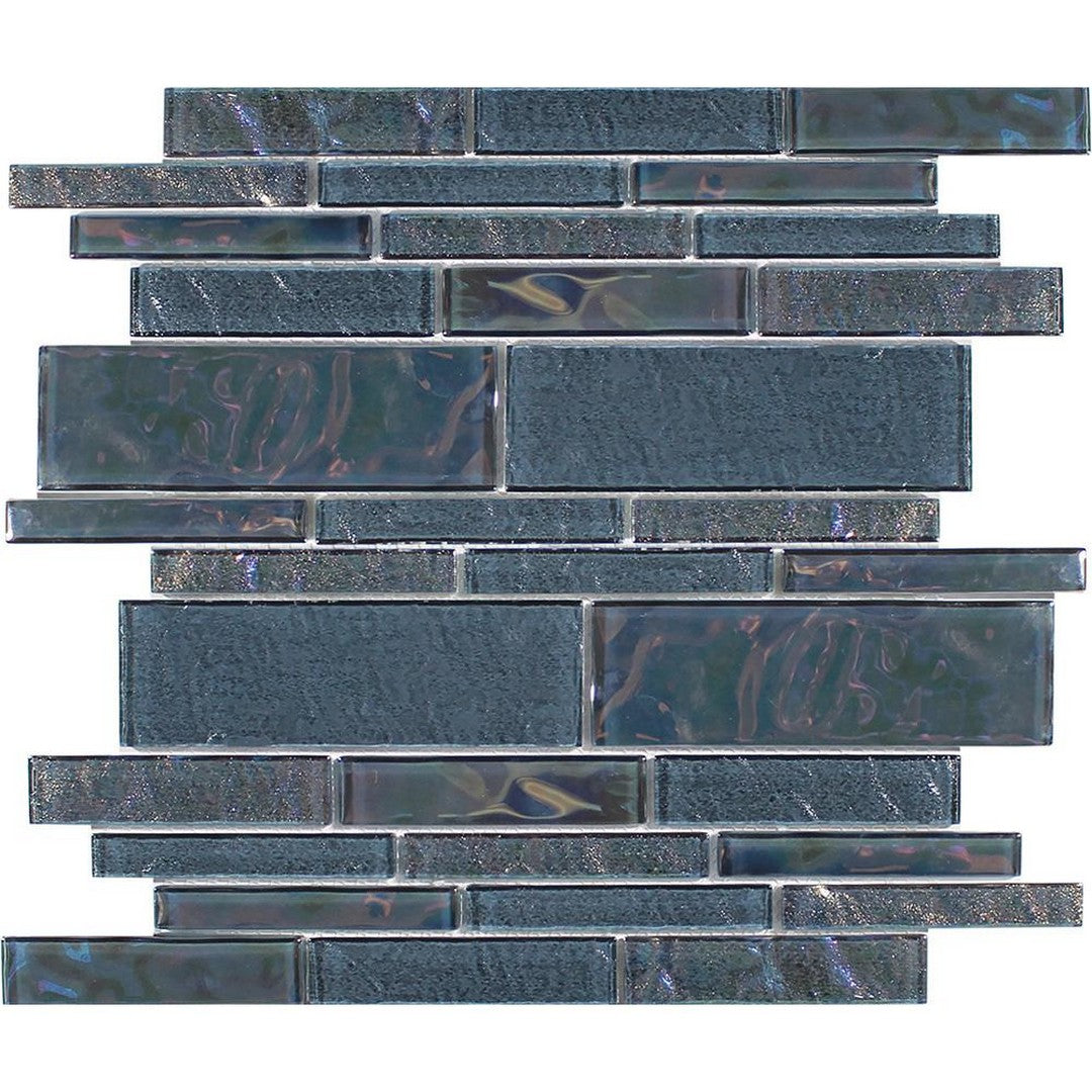 Tesoro 11.75" x 11.75" Treasure Interlocking Linear Glass Mosaic