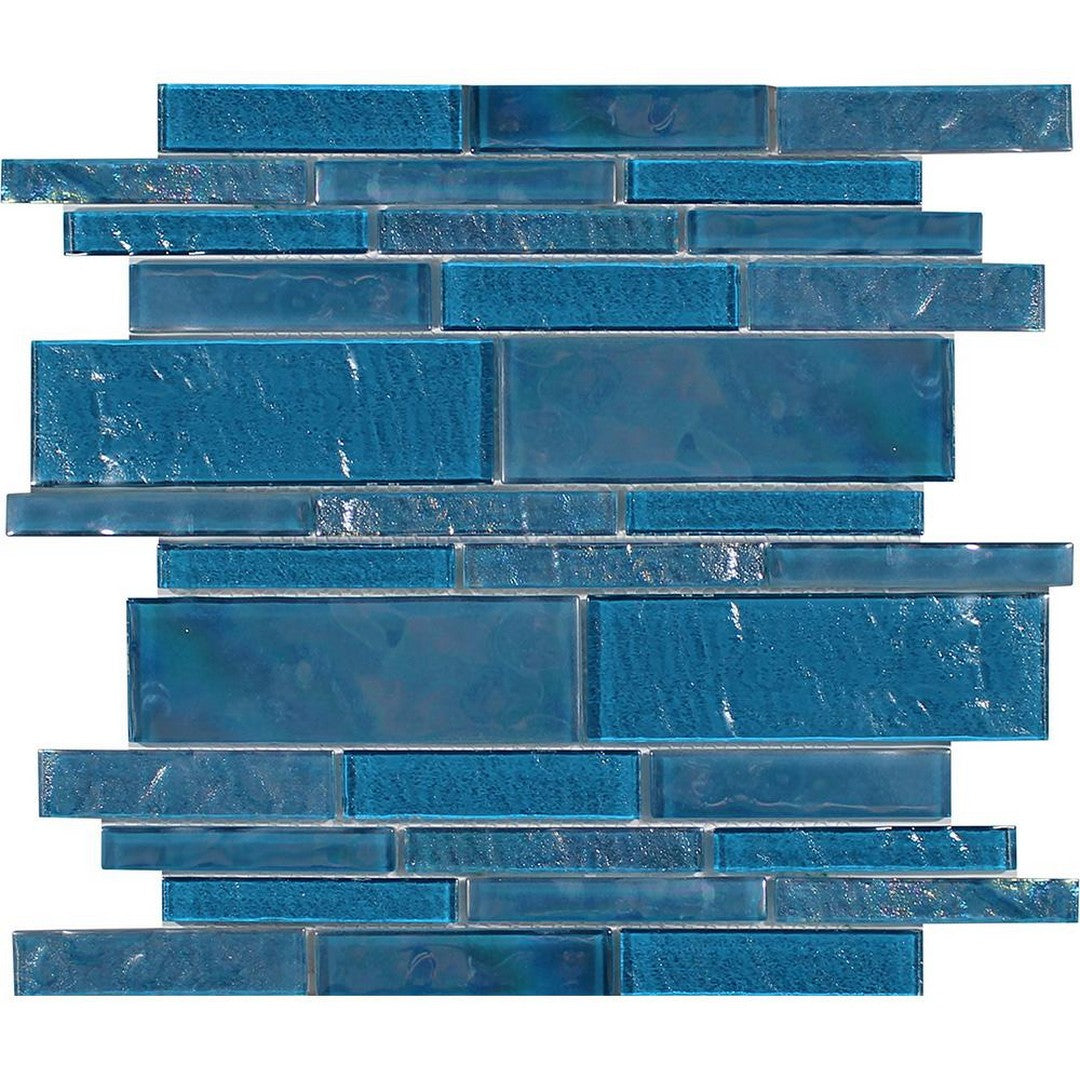 Tesoro 11.75" x 11.75" Treasure Interlocking Linear Glass Mosaic