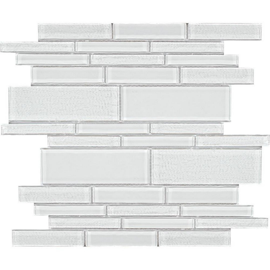 Tesoro 11.75" x 11.75" Treasure Interlocking Linear Glass Mosaic
