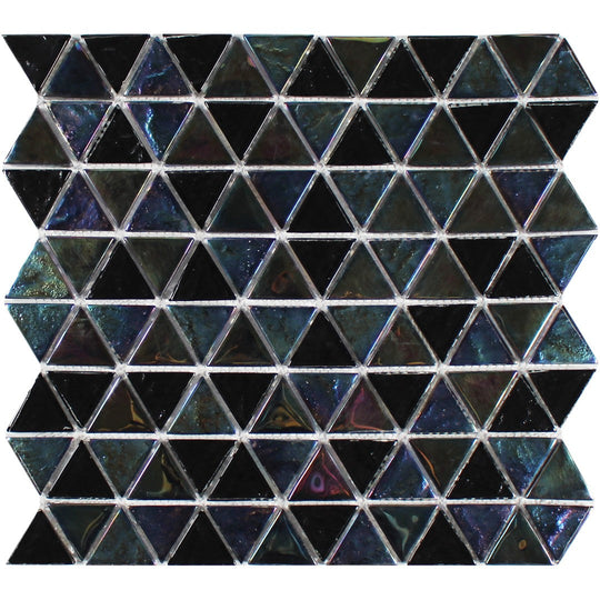 Tesoro 11.75" x 11.75" Triangle Interlocking Glass Mosaic