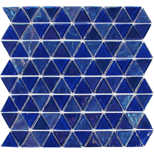 Tesoro 11.75" x 11.75" Triangle Interlocking Glass Mosaic