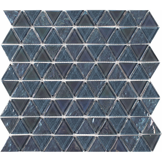 Tesoro 11.75" x 11.75" Triangle Interlocking Glass Mosaic