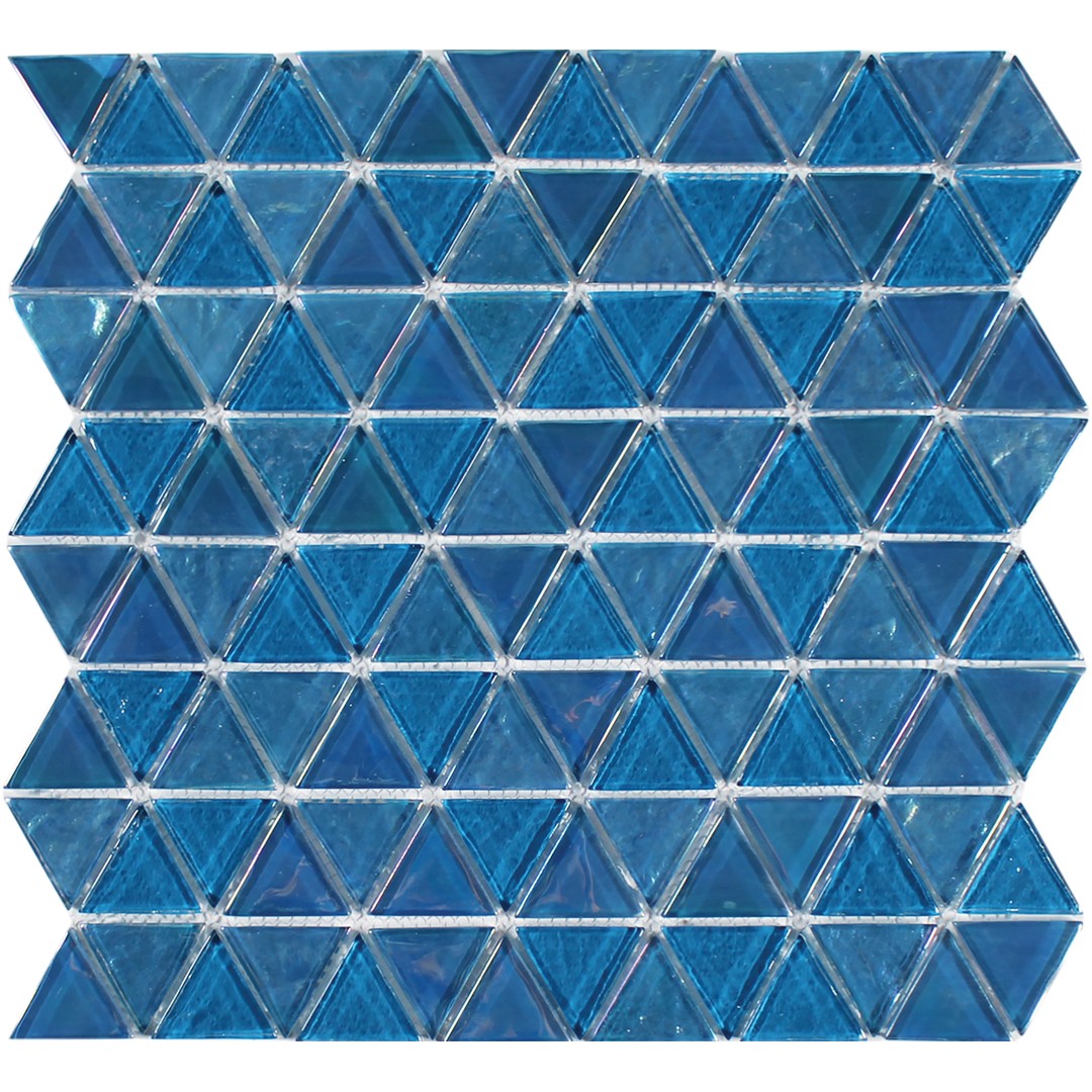Tesoro 11.75" x 11.75" Triangle Interlocking Glass Mosaic
