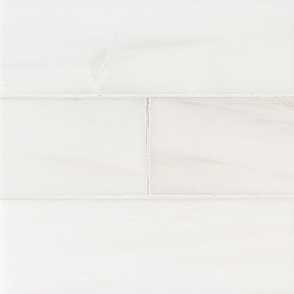 MS International Bianco Dolomite 4" x 12" Polished Marble Subway Tile