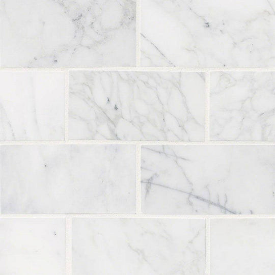 MS International Calacatta Cressa 3" x 6" Honed Marble Subway Tile