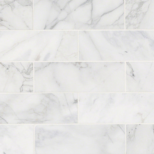 MS International Calacatta Cressa 4" x 12" Honed Marble Subway Tile