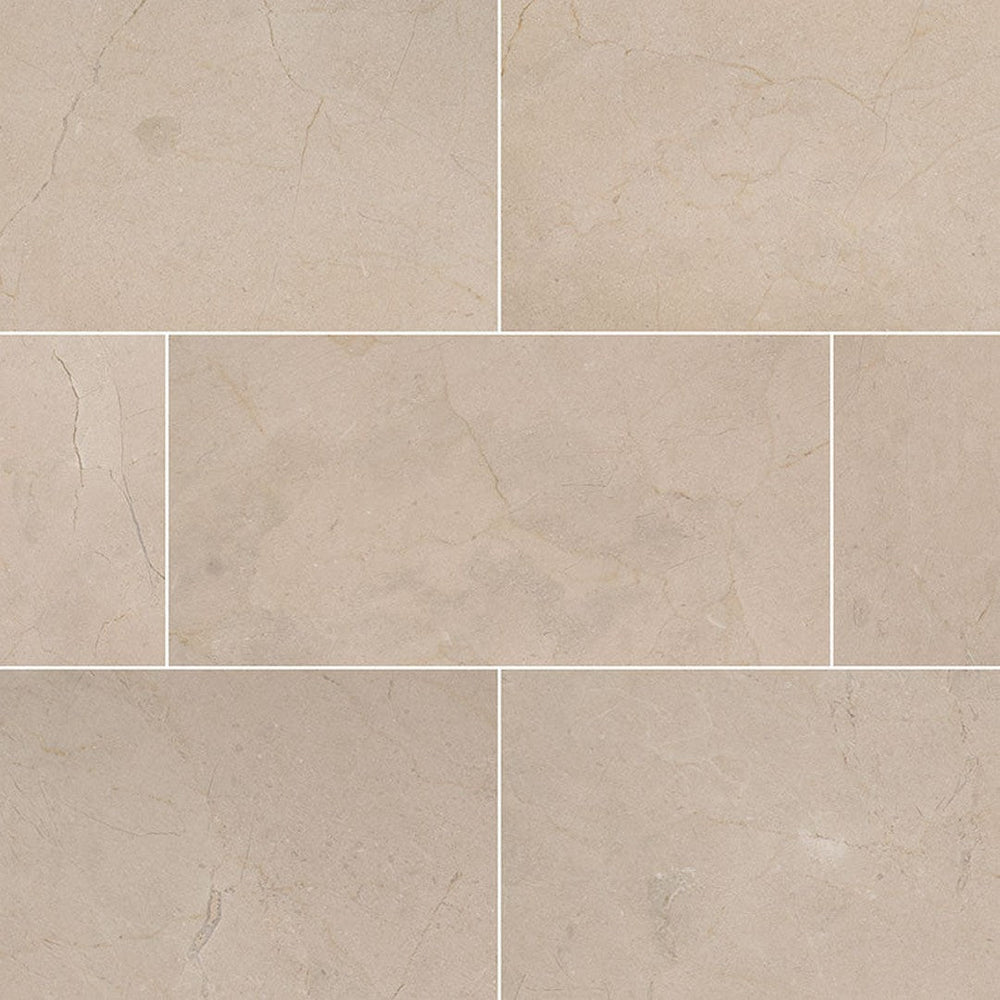 MS International Crema Marfil Select 12" x 24" Honed Marble Tile