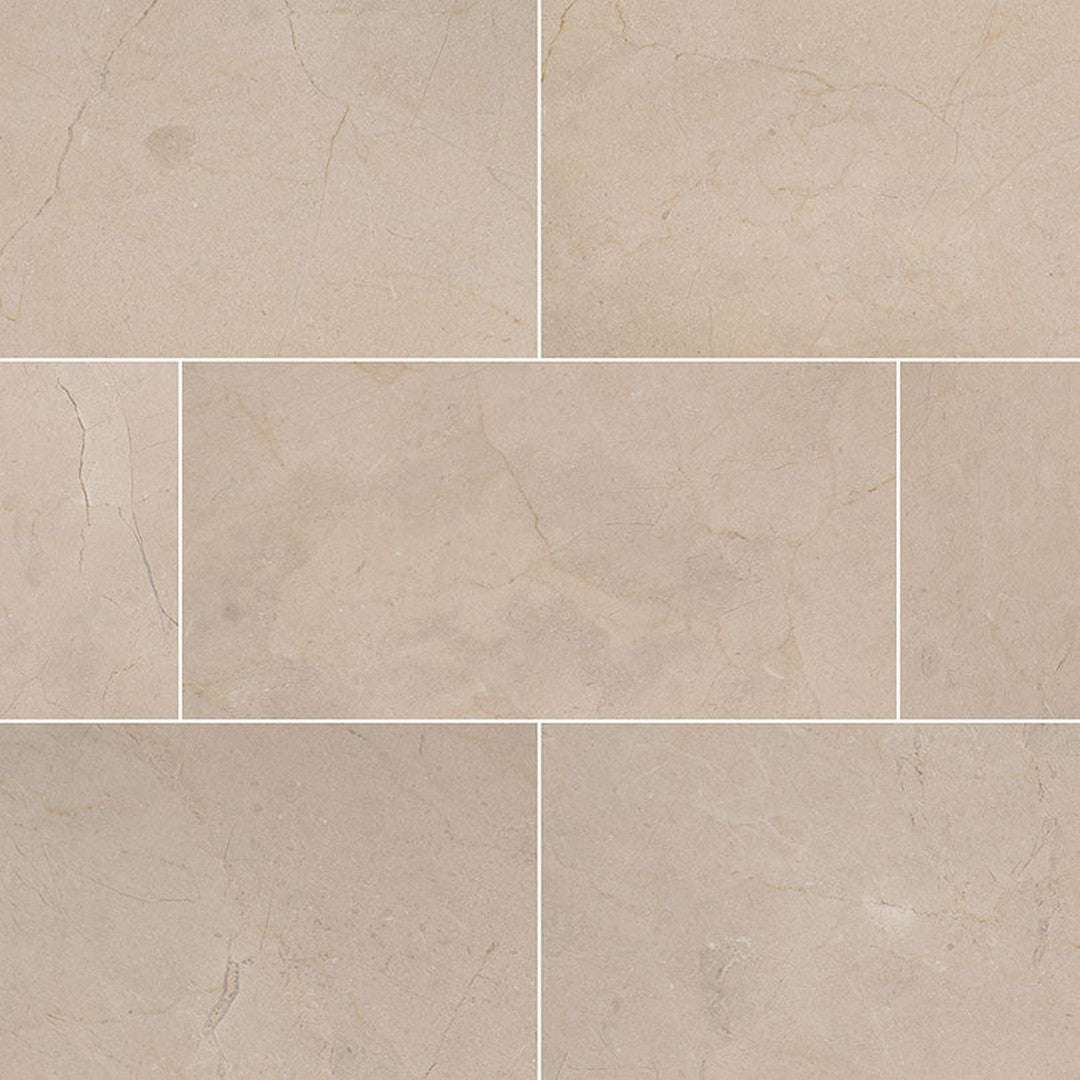 MS International Crema Marfil Select 12" x 24" Polished Marble Tile