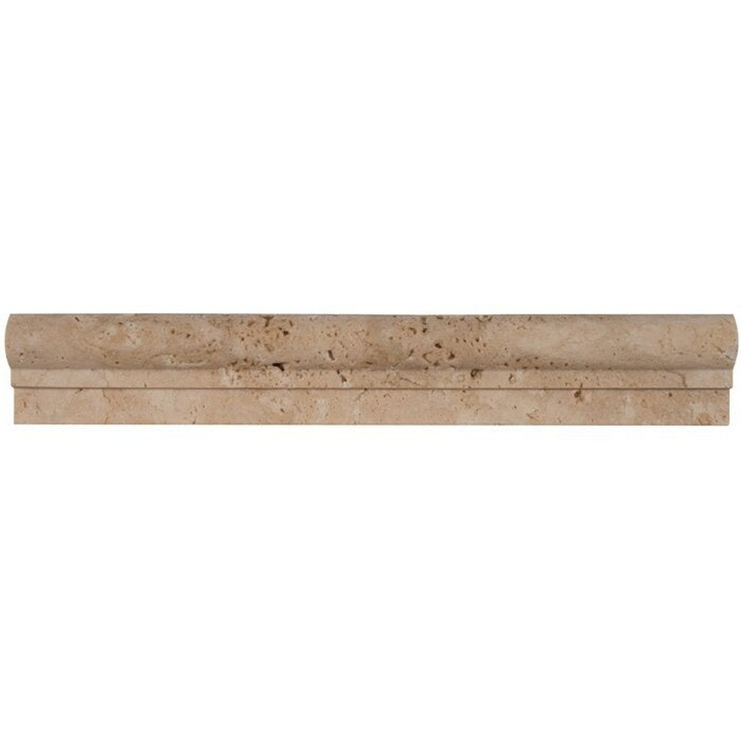 MS International Tuscany Classic 2" x 12" Honed Travertine Chair Rail Molding