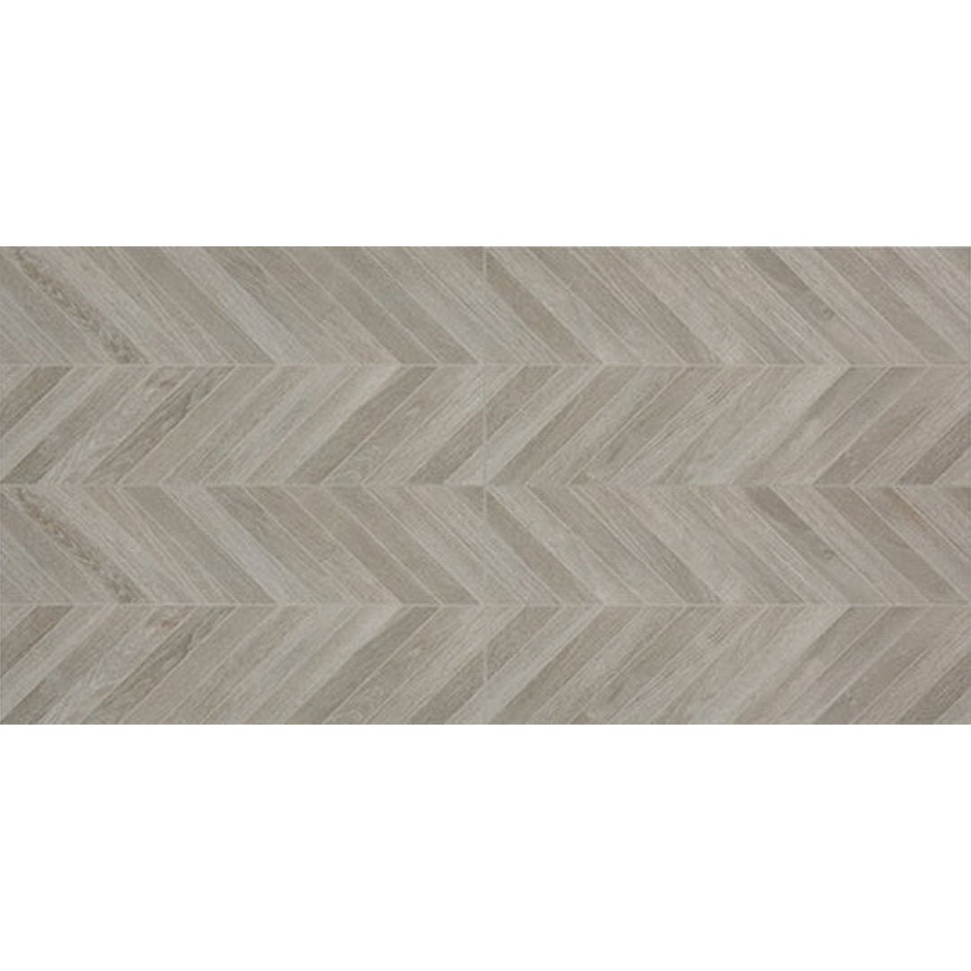 Daltile Trellis Oak 18" x 36" Rectified Porcelain Chevron Deco Accent Floor Tile