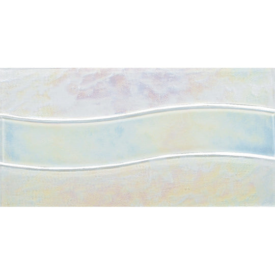 Tesoro 6" x 12" Border Wave Textured Glass Mosaic