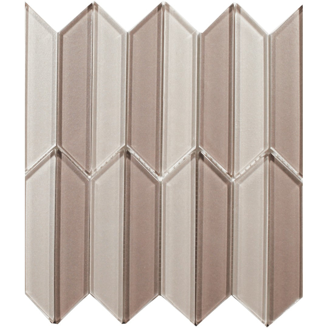 Tesoro 10.5" x 9.75" Terra Bella Interlocking Glass Arrow Mosaic