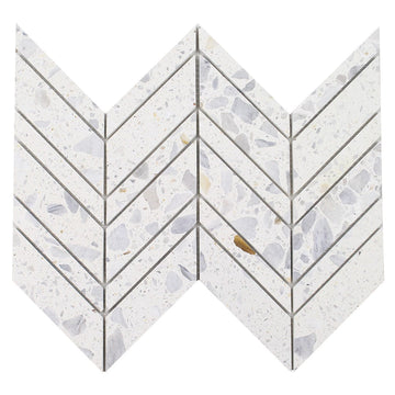 Tesoro 8.25" x 12" Venice Honed Chevron Natural Stone Mosaic