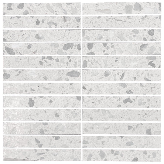 Tesoro 12" x 12" Venice Honed 1x6" Stacked Natural Stone Mosaic