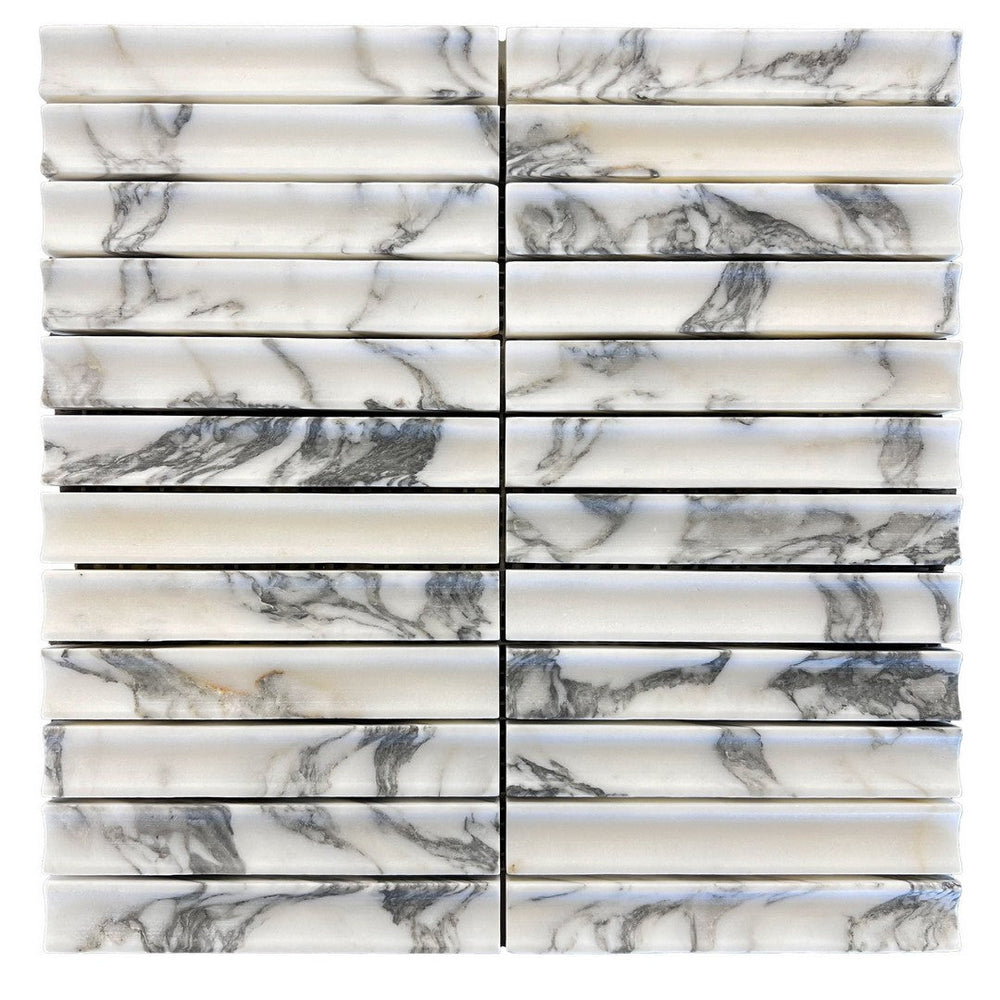 Ottimo True 12" x 12" Honed Marble Concave Mosaic