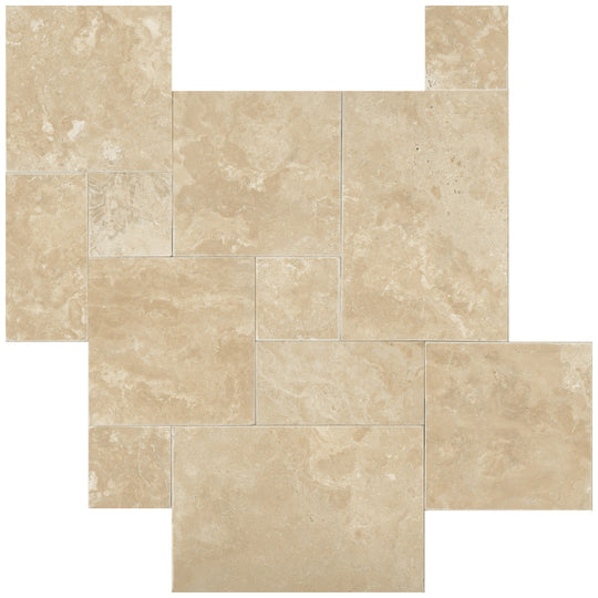Bedrosians Travertine Mixed Tumbled Travertine 3cm Paver Set