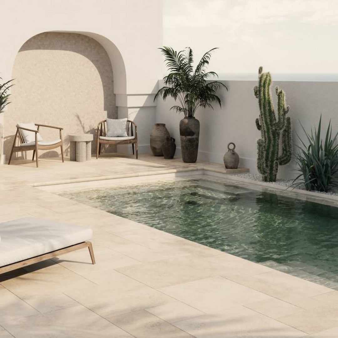 Bedrosians-Travertine-12-x-24-Tumbled-3cm-Bullnose-Edge-Pool-Coping-Mediterranean-Ivory