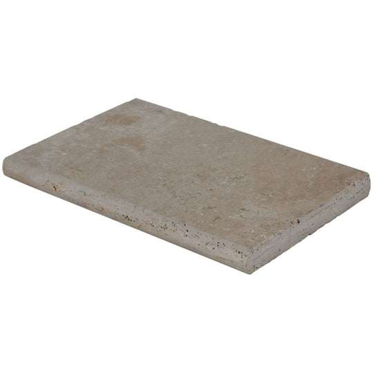 Bedrosians Travertine 16" x 24" Tumbled Bullnose Edge Pool Coping