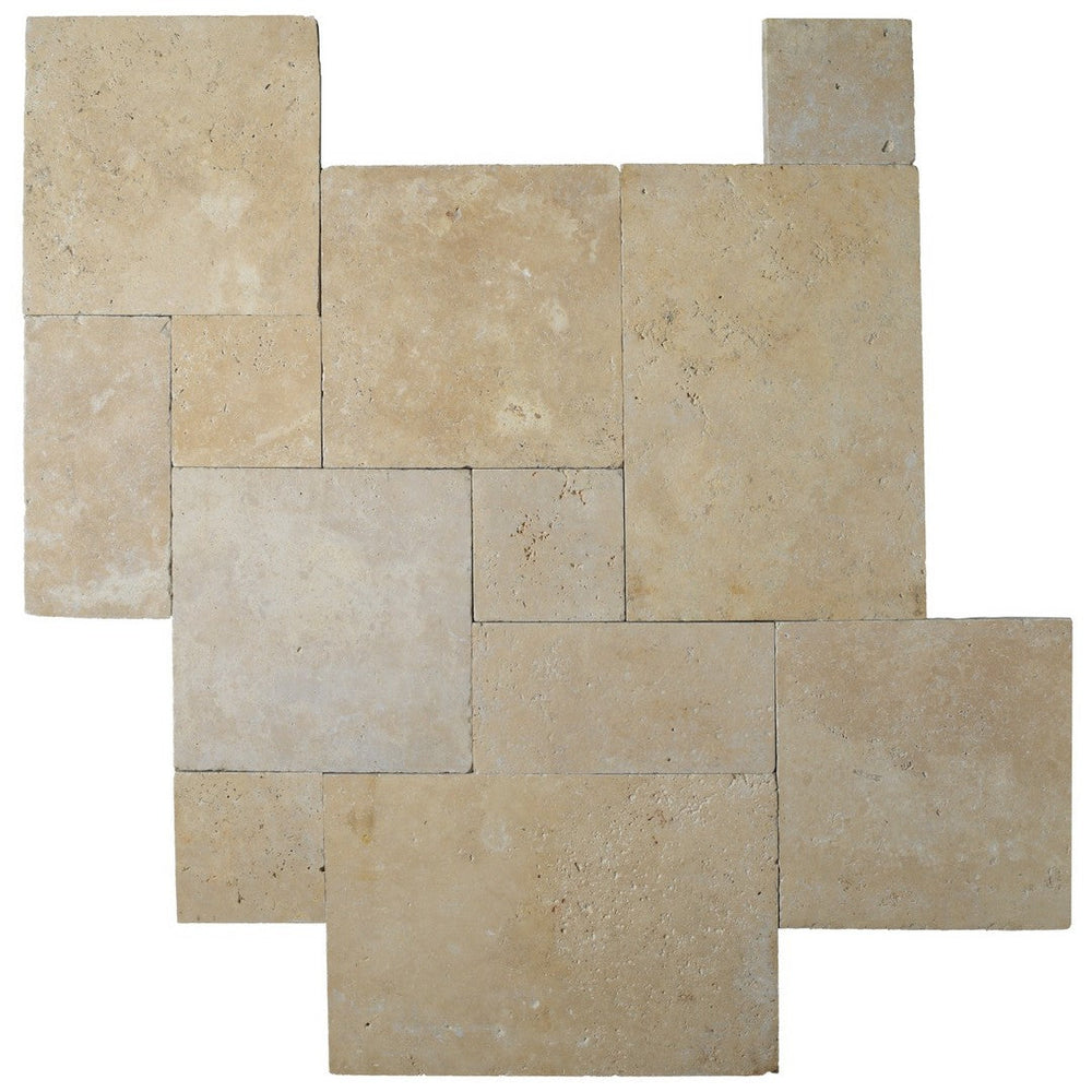 Bedrosians Travertine Mixed Tumbled Travertine 3cm Paver Set