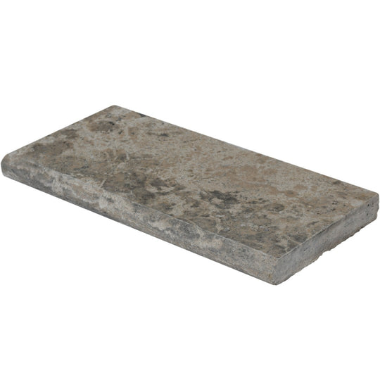 Bedrosians Travertine 12" x 24" Tumbled 5cm Bullnose Edge Pool Coping