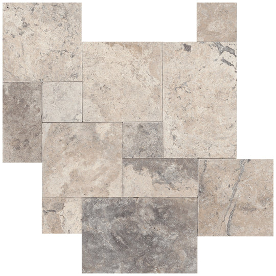 Bedrosians Travertine Mixed Tumbled Travertine 3cm Paver Set