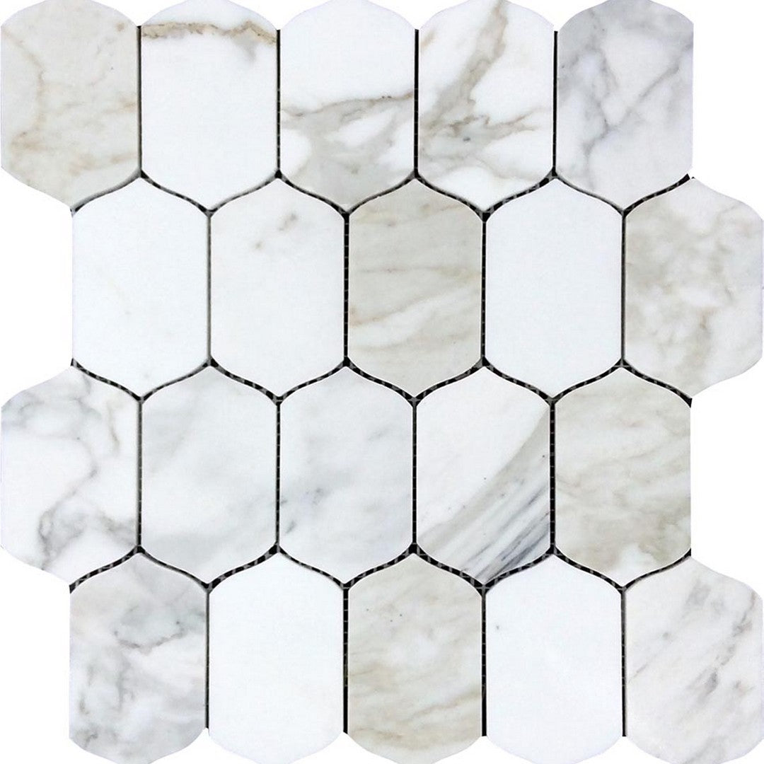 MiR Tuscany 12.2" x 13.2" Marble Mosaic Polished