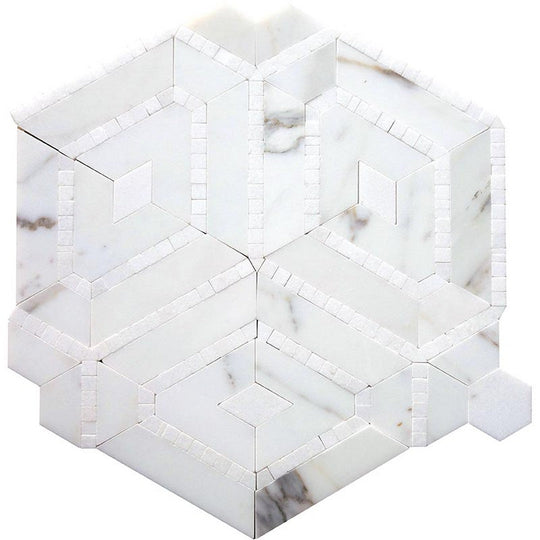 MiR Tuscany 9" x 10.5" Marble Mosaic Polished