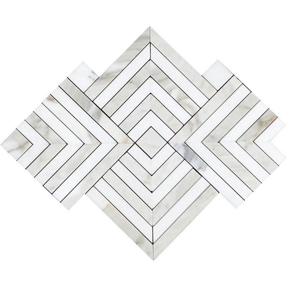 MiR Tuscany 10" x 10" Marble Mosaic Polished