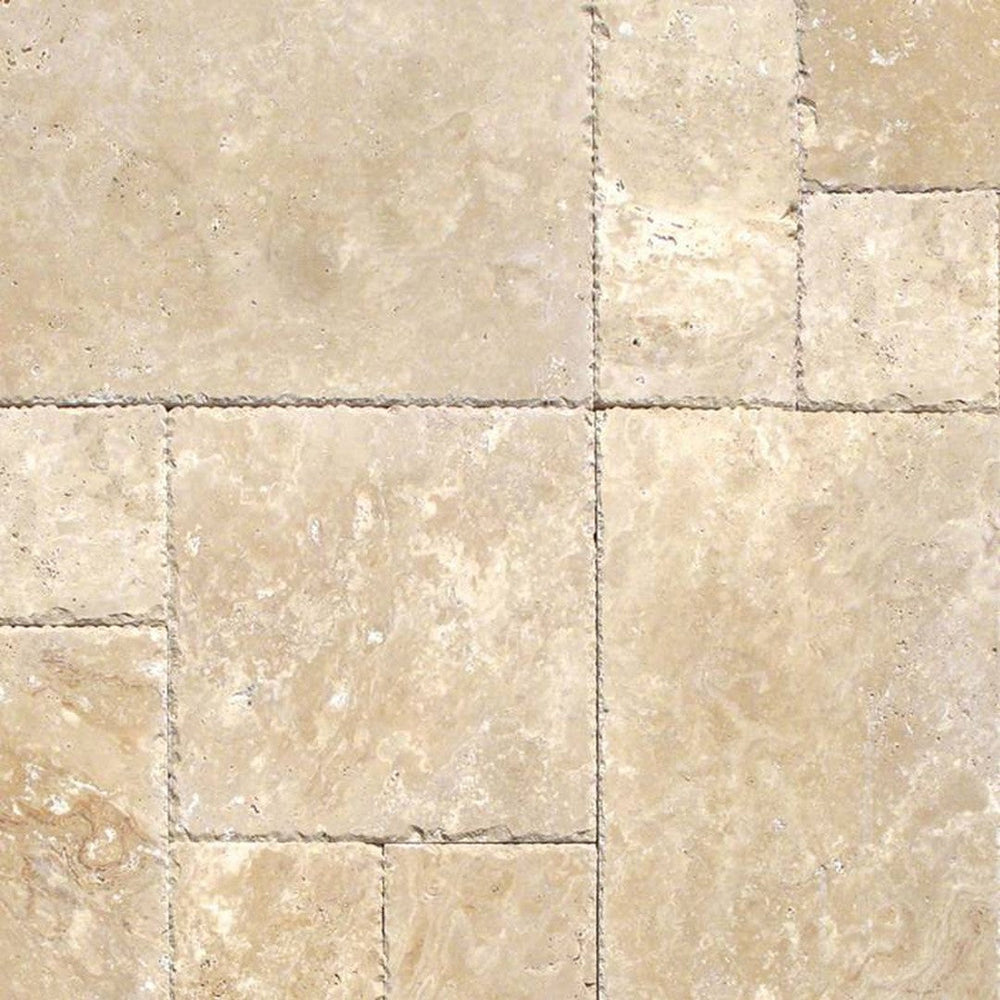 MS International Tuscany Beige 16" x RL Travertine Versailles Pattern Tile Mixed Finish