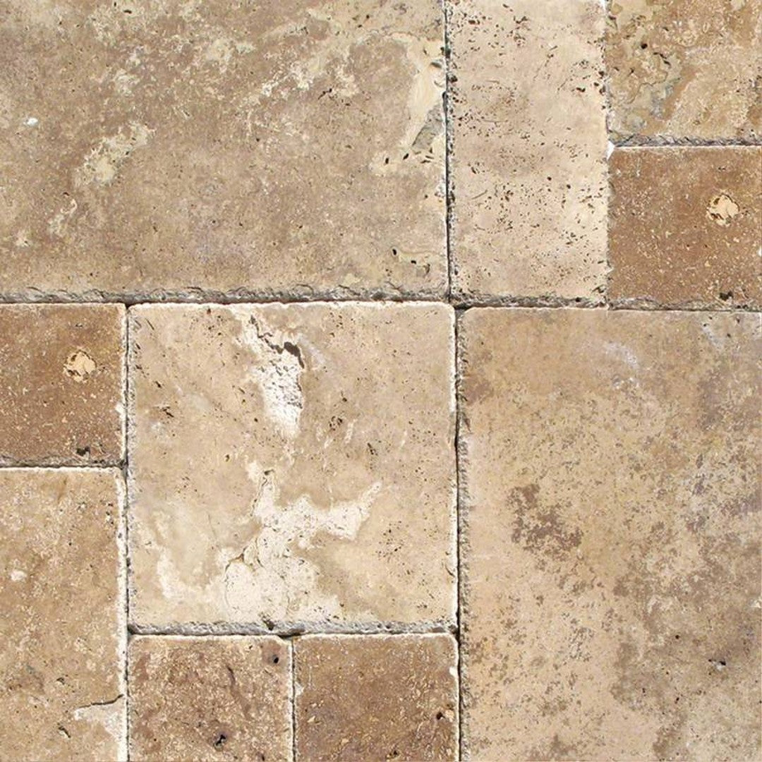 MS International Tuscany Chateaux 8" x RL Mixed Travertine Versailles Pattern Tile