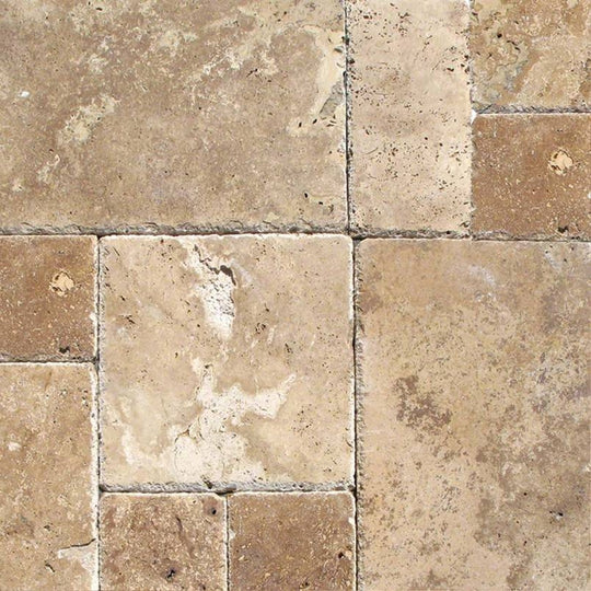 MS International Tuscany Chateaux 8" x RL Mixed Travertine Versailles Pattern Tile