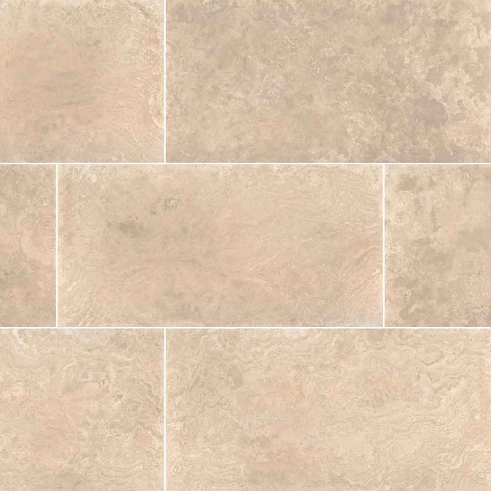 MS International Tuscany Platinum 18" x 36" Travertine Tile Mixed Finish