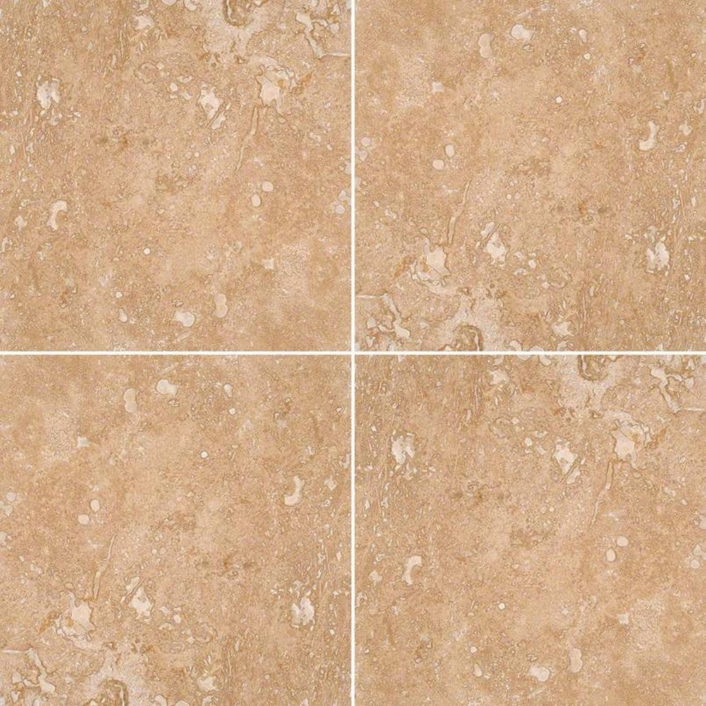 MS International Tuscany Walnut 12" x 12" Travertine Tile Mixed Finish