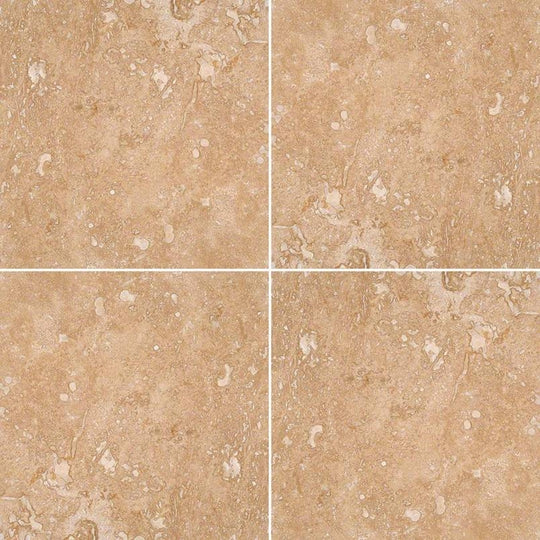 MS International Tuscany Walnut 12" x 12" Travertine Tile Mixed Finish