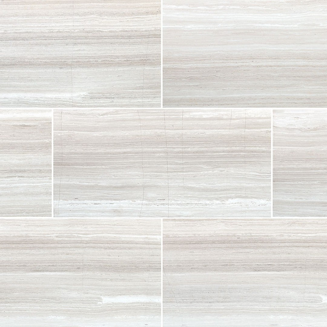 MS International White Oak 12" x 24" Honed Marble Tile