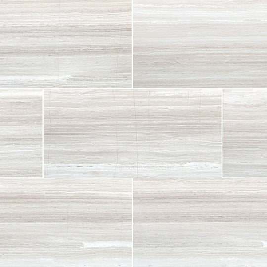 MS International White Oak 18" x 36" Honed Marble Tile