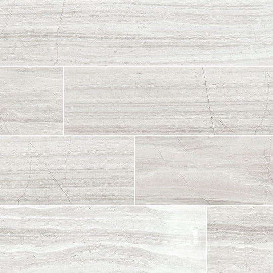 MS International White Oak 6" x 24" Honed Marble Tile