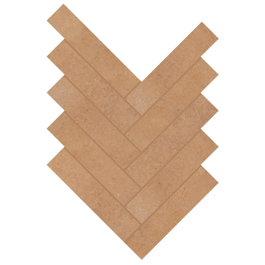 Daltile-Rekindle-9.38-x-17.5-Matte-Porcelain-2x6-Herringbone-Mosaic-Terracotta