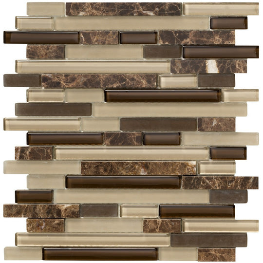 Marazzi Crystal Stone II  12" x 12" Random Linear Mosaic