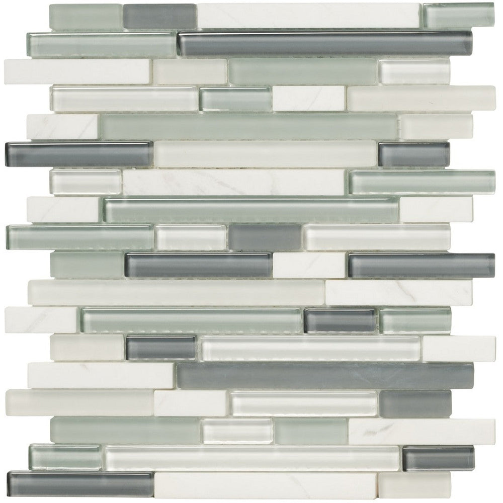 Marazzi Crystal Stone II  12" x 12" Random Linear Mosaic