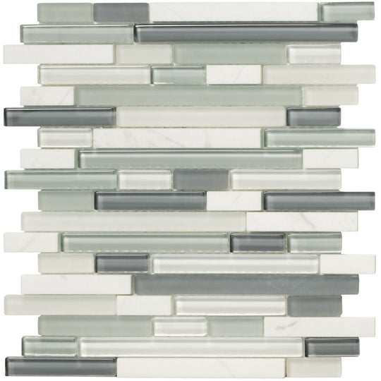 Marazzi Crystal Stone II  12" x 12" Random Linear Mosaic