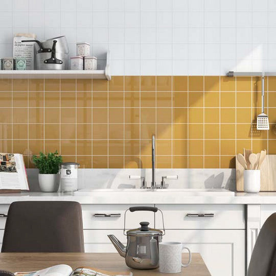 Roca-4-x-4-Color-Collection-Bright-Ceramic-Wall-Tile-Mustard