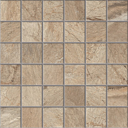 Happy Floors 12" x 12" Utah Natural Porcelain 2" Mosaic