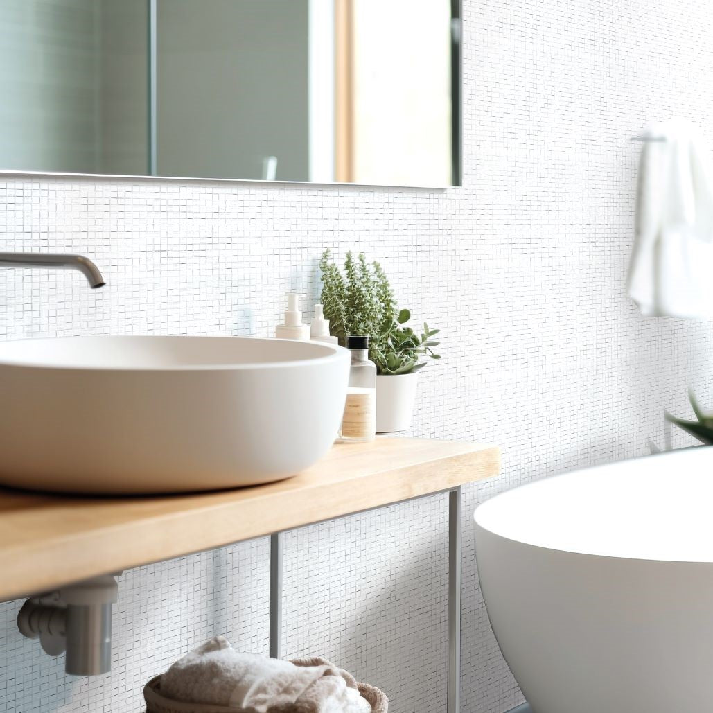 Bati-Orient-12-x-12-Linear-Glass-Matte-&-Glossy-0.5-Mosaic-White