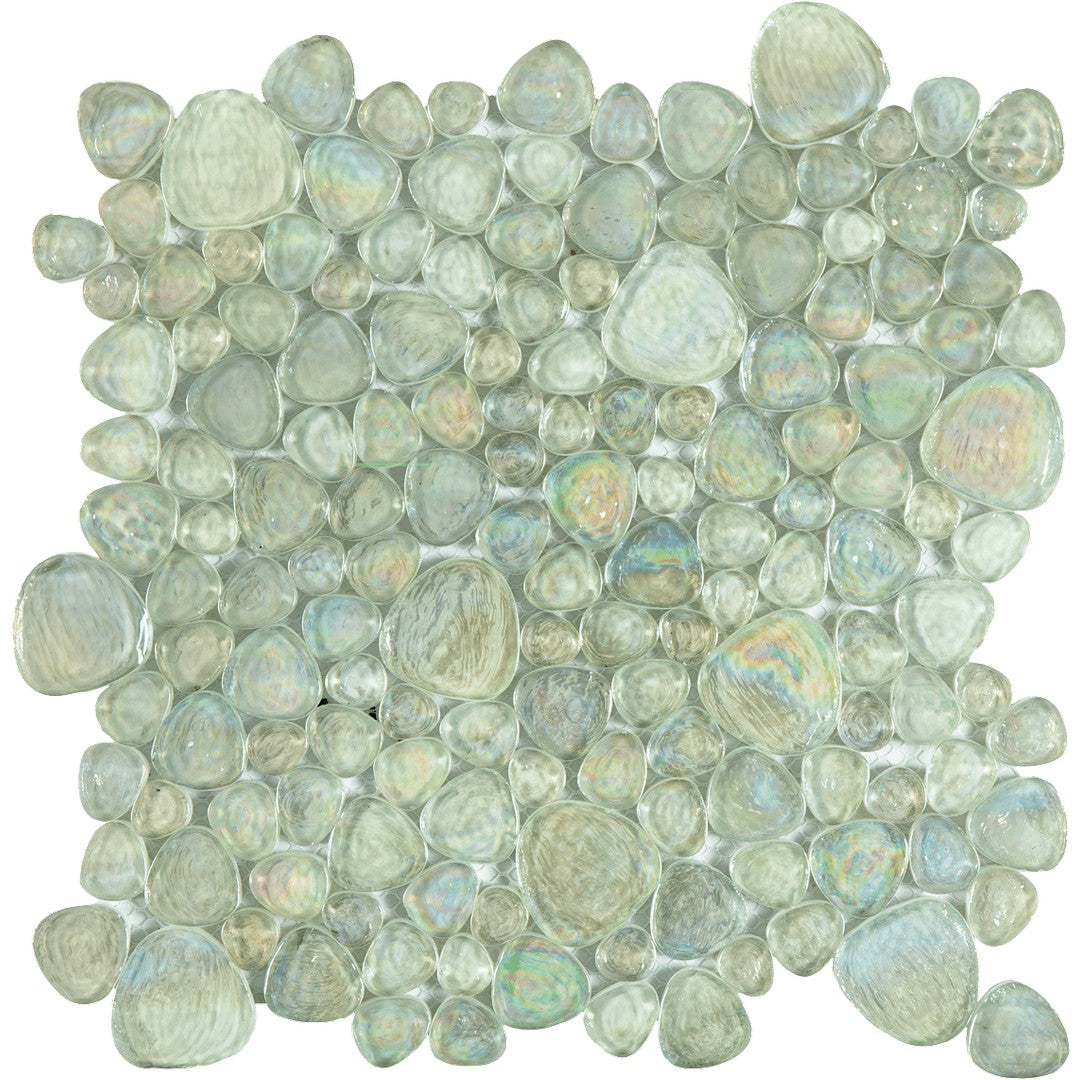 Bati Orient 12.1" x 12.1" Exotic Japanese Pebble Glass Mosaic