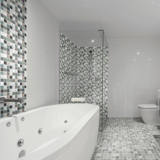 Bati-Orient-12-x-12-Terrazzo-Glass-&-Quartzite-2-Décor-Mosaic-Grey-Black-Mix